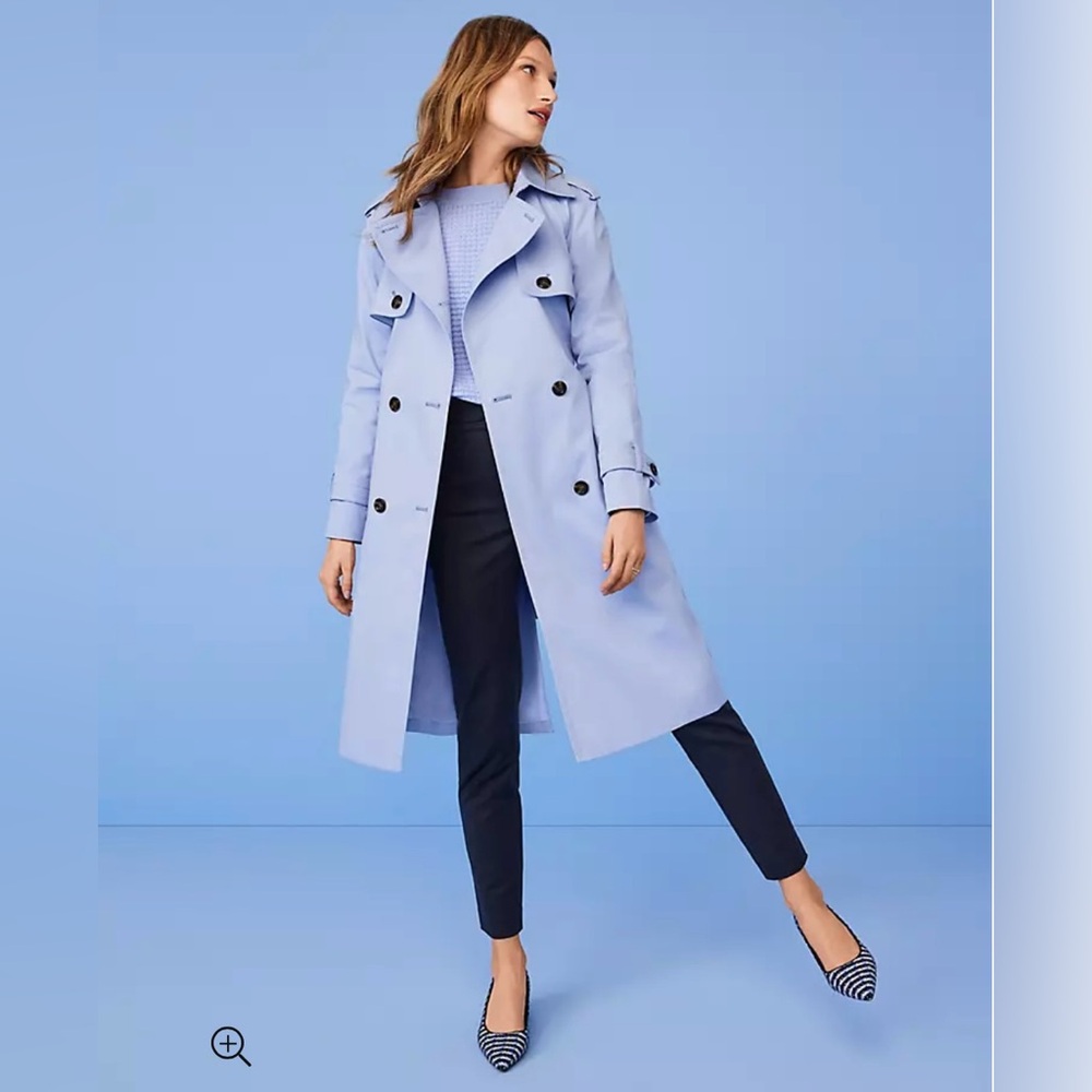 Ann Taylor Blue Trench Coat